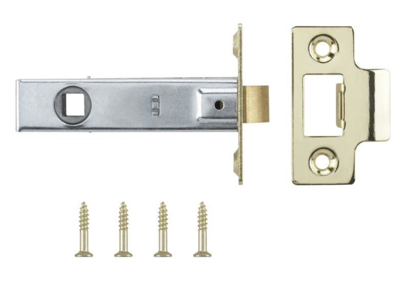 B&Q Tubular Latch Brass Plated