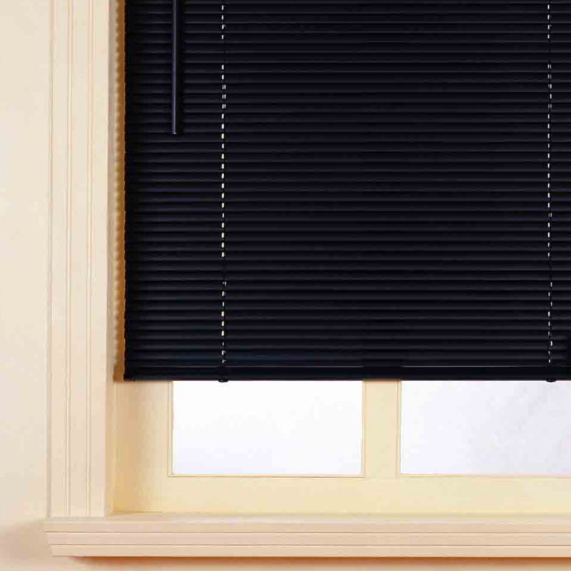 Colours Concordi PVC Black Venetian Blind 25mm (90x180cm)