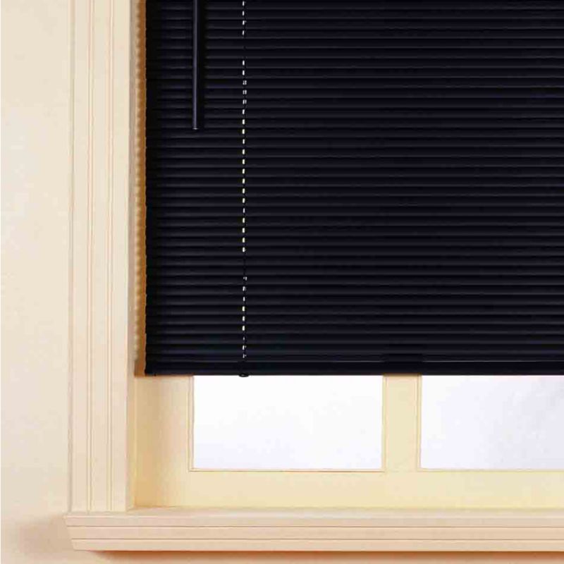 Colours Concordi PVC Black Venetian Blind 50mm (120x180cm)