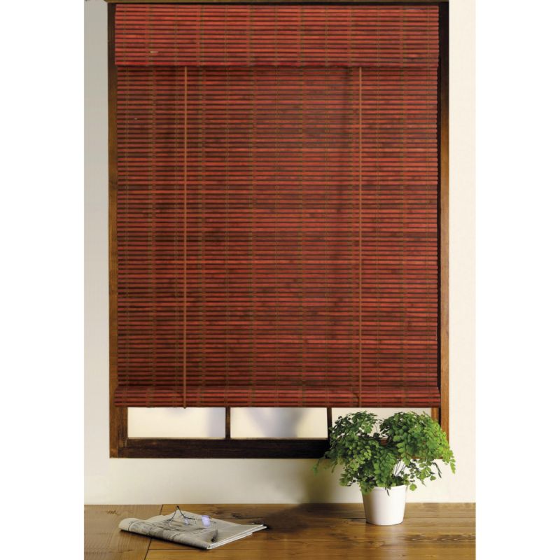 BampQ Bamboo Roll Up Blind amp Valance ChocolateBlack L160cm x W90cm