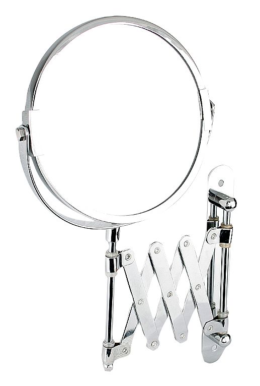 Extending Shaving Mirror Polished Metal