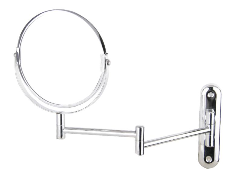 Reversible Extending Shaving Mirror Polished Metal