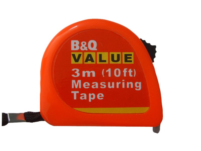 B&Q Value Tape Measure Assorted Colours (L)3m