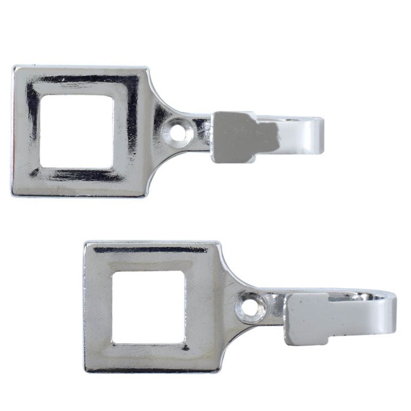 Colours by BandQ Tie Back Hooks Square Chrome Effect