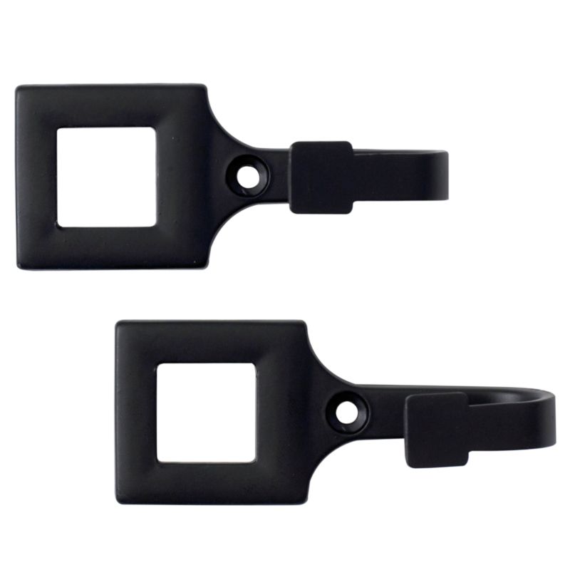 Colours by BandQ Tie Back Hooks Square Black
