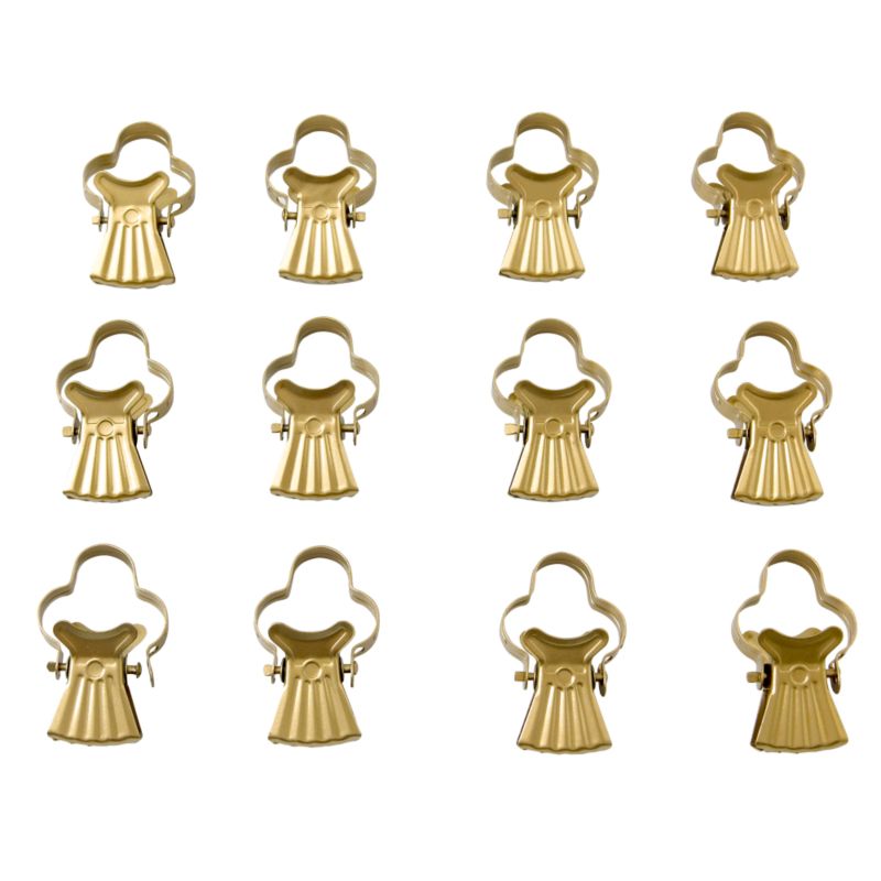 Colours by BandQ Curtain Pincer Clips Burnished Brass Effect