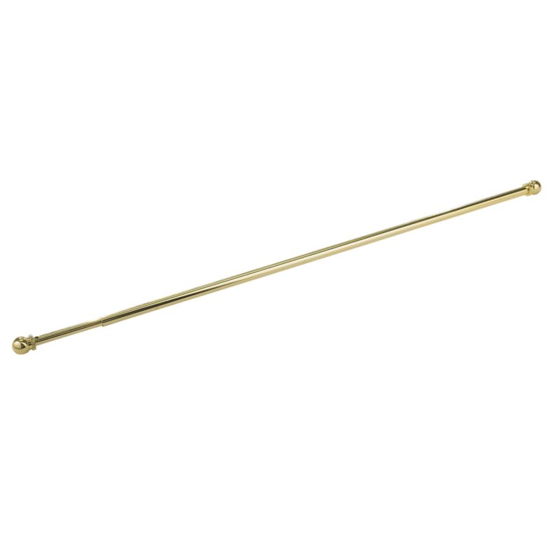 Colours by BandQ Extendable Rod Ball End Brass Effect L60cm 80cm