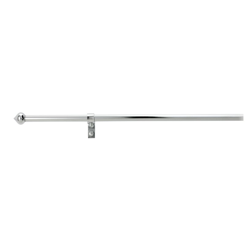 Colours by BandQ Decorative Rod with Finial Chrome Effect