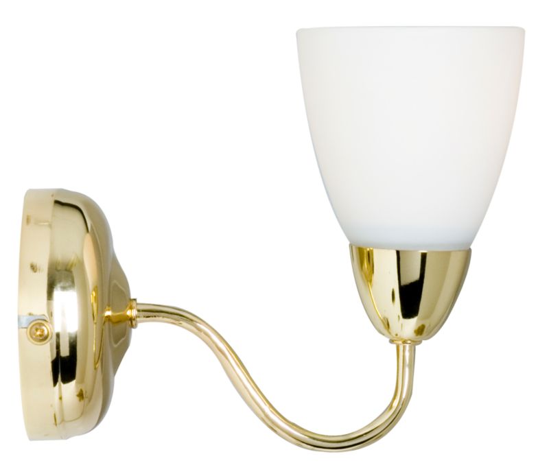 Virgo Brass Effect 1 Light Wall Light