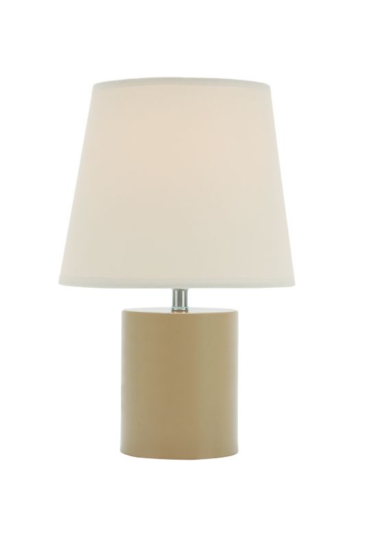 Aimee Table Lamp 65221 Cappuccino Base White Shade