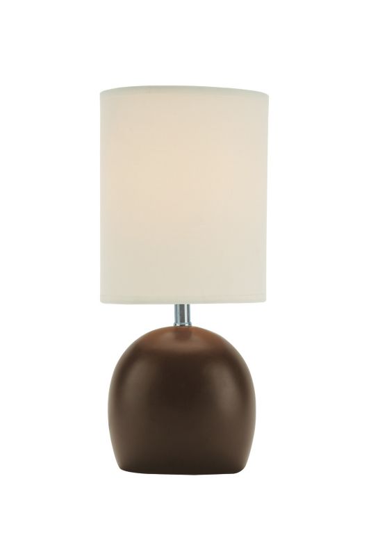 Unbranded Alana Table Lamp 65223 Chocolate Base White Shade
