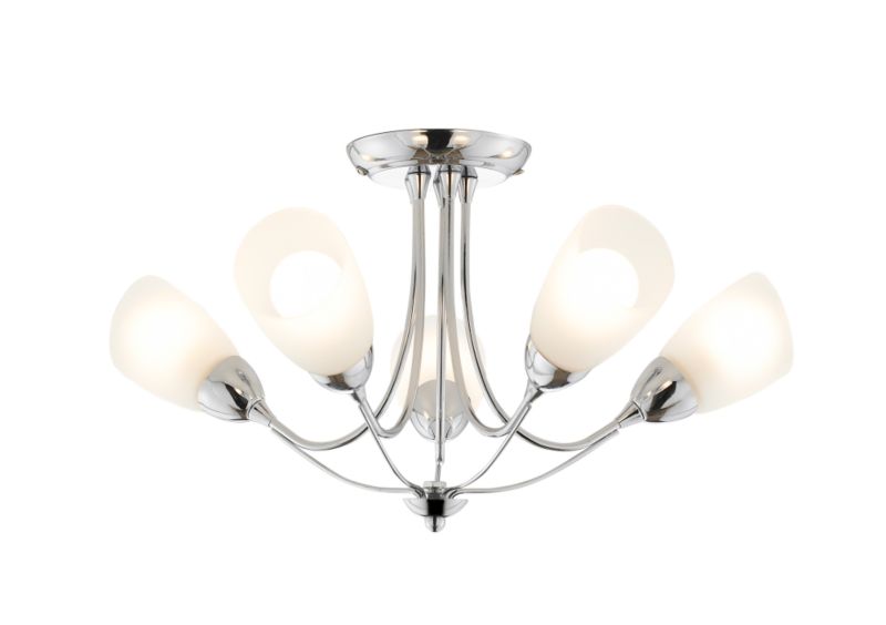 Lights By BandQ Venus Five Light Semi Flush