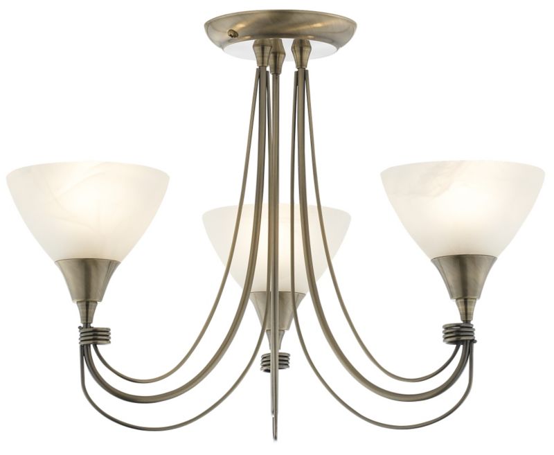 Alfaro Three Light Semi Flush