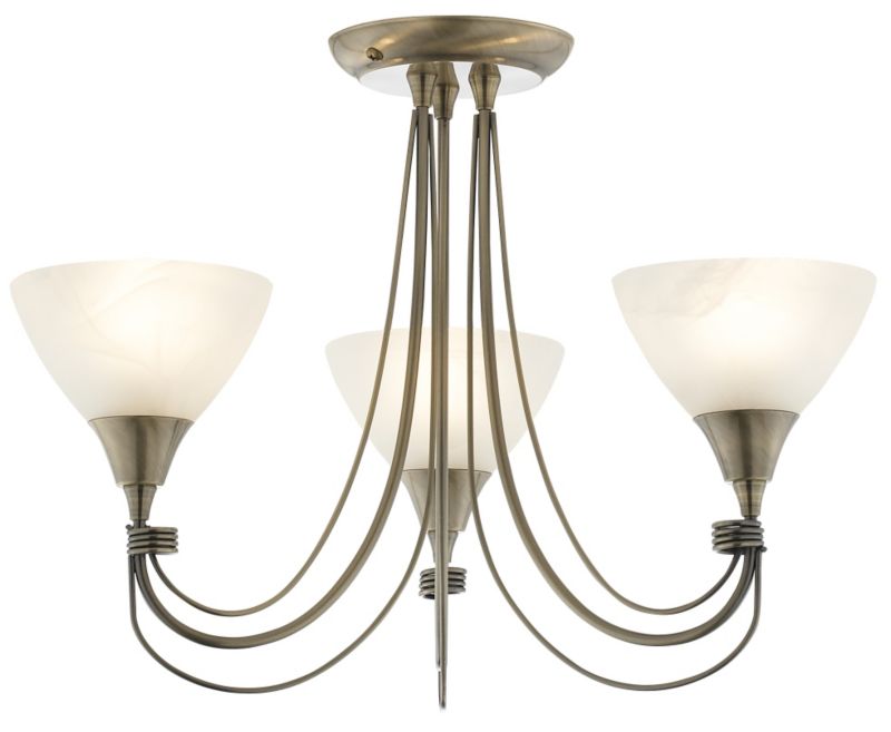 Lights by B&Q Alfaro Three Light Semi Flush