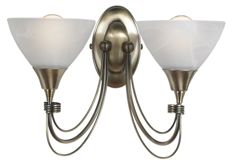 Lights by B&Q Alfaro Double Wall Light