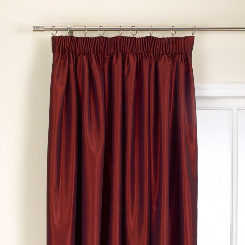 Colours by BandQ Shoana Pleated Curtains Red