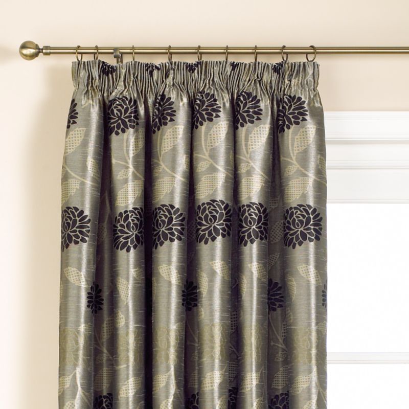 Colours by BandQ Kara Pleated Curtains Mushroom 168x183cm