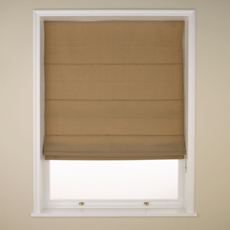 Colours by B&Q Roman Blind Dark Mushroom (W)120 x (L)160cm