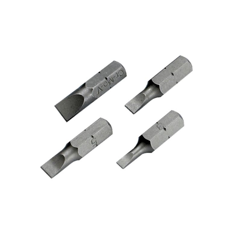 Magnusson 4 Piece Slotted Screwdriver Bit Set Orange/black