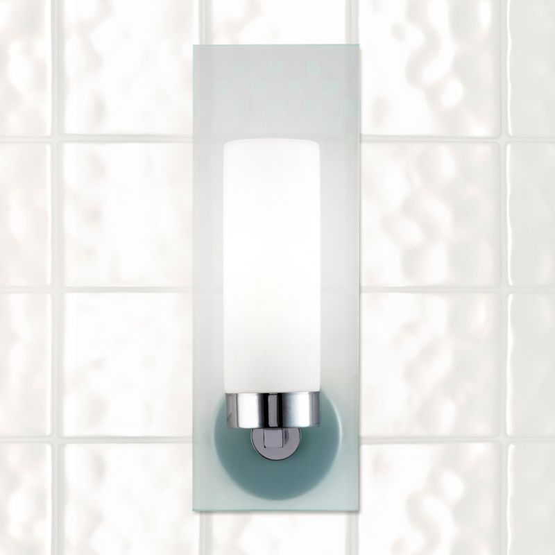 Lights by B&Q Gecko Wall Lamp with Opal Glass Shade