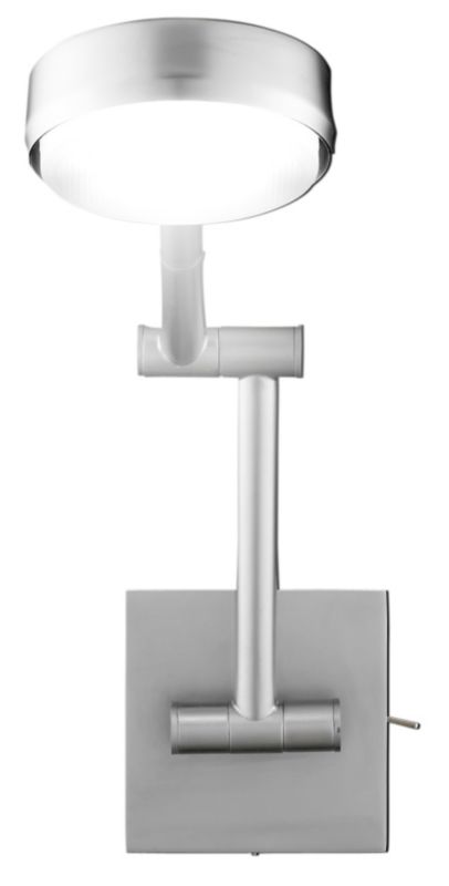 Lights by B&Q Toledo Cantilever Wall Lamp Matt Chrome Plated