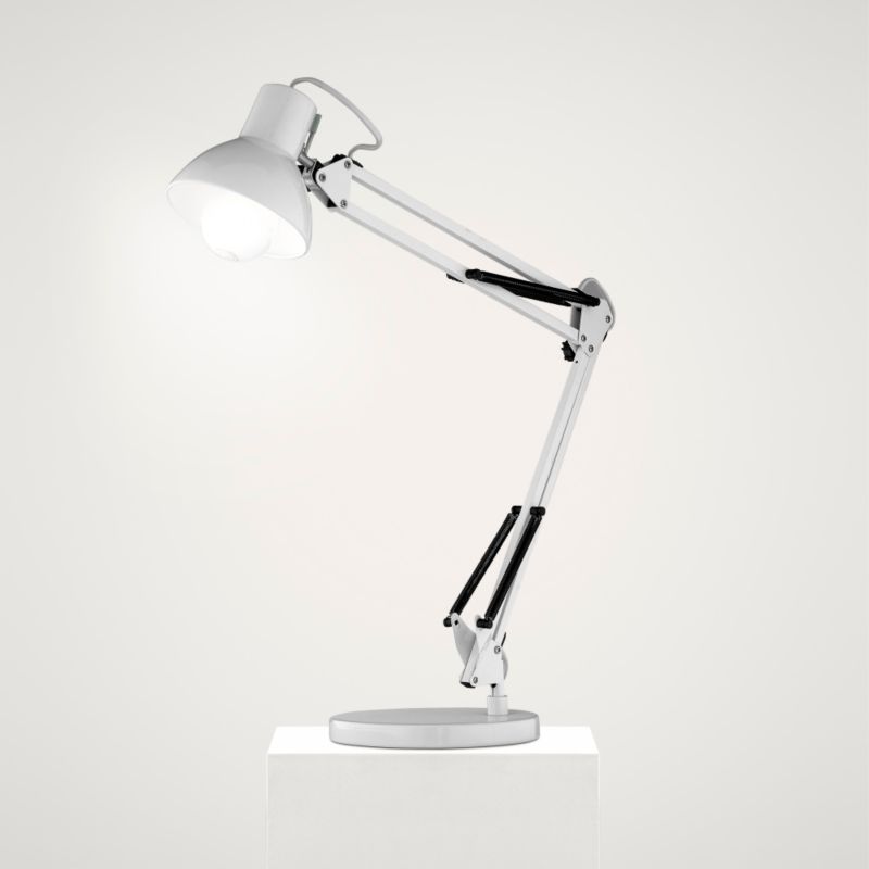 Lights by BandQ Oscar Adjustable Desk Lamp White