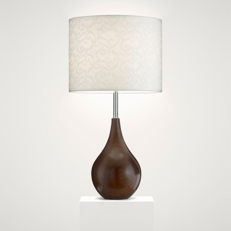 Lights by BandQ Valence Table Lamp Wood Effect