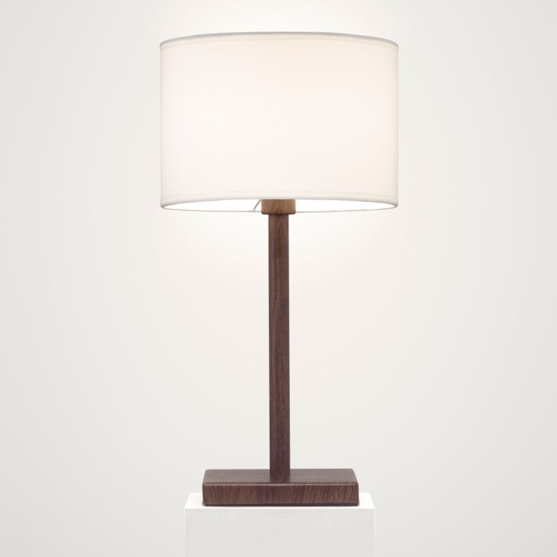 Lights by BandQ Caen Wood Effect Table Lamp Cream