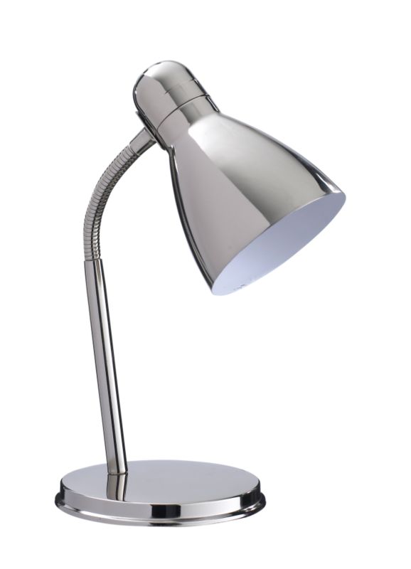 Shelley Brushed Nickel Effect Small Desk Lamp