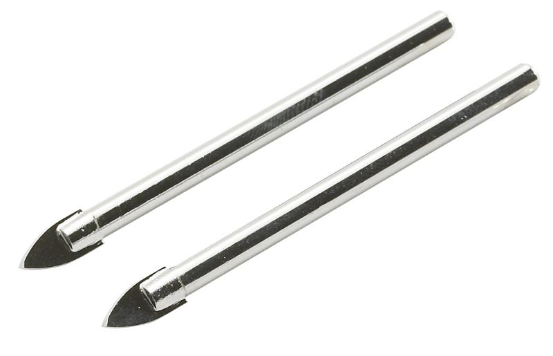 BandQ 6mm Tile Drill Bits Pack Of 2 Silver Effect