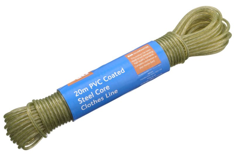 BandQ PVC COATED STEEL CORE CLOTHES LINE