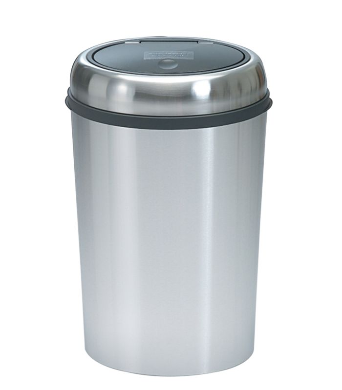 Easy Open Bin Stainless Steel Effect