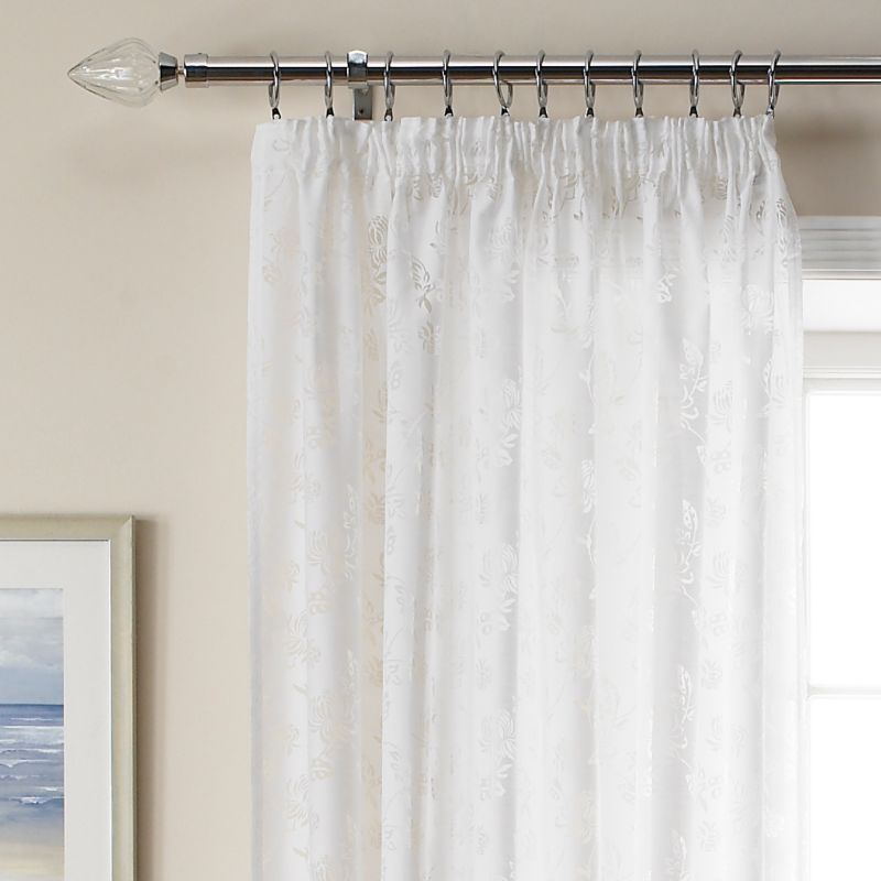 Colours by BandQ Riva Voile Curtains White