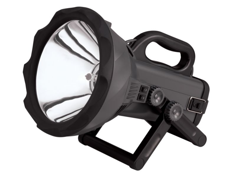 BampQ Rechargeable 15 Million Candle Power Halogen Spotlight Black
