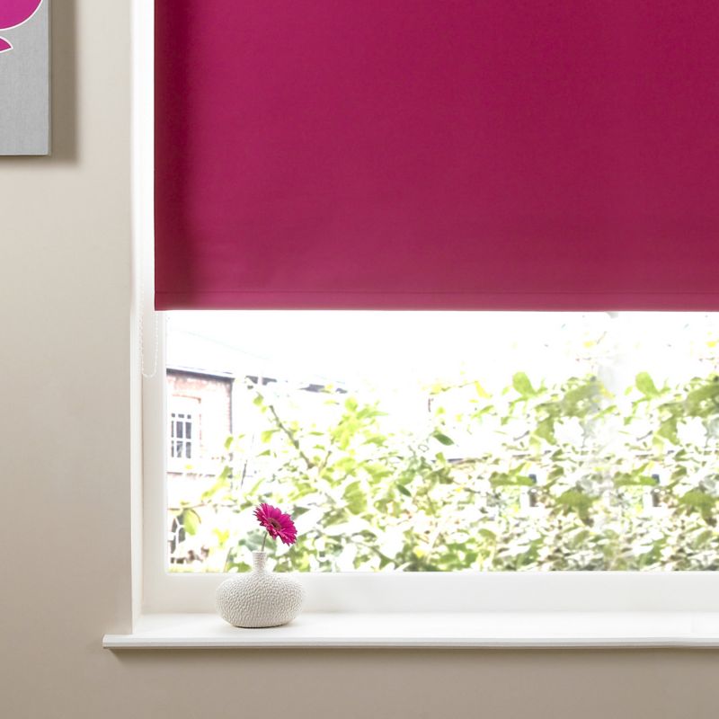 Colours Kona Black Out Roller Blind in Pink (60x160cm)