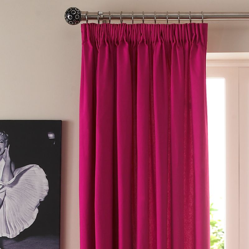 Colours by BandQ Mali Pencil Pleat Curtains Pink