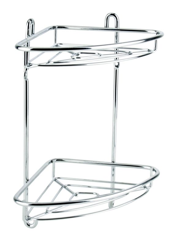 2 Tier Corner Shelf Chrome