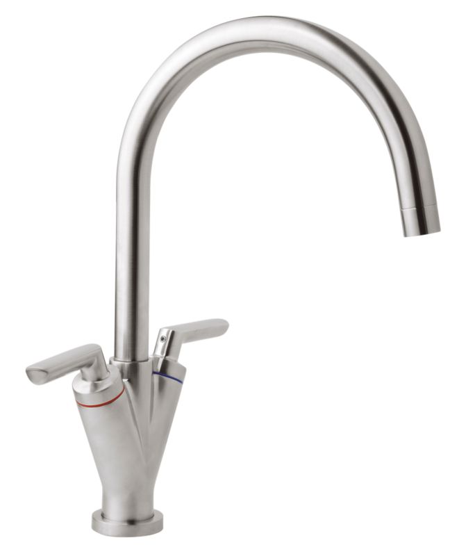 Sofia Monobloc Tap Stainless Steel Effect