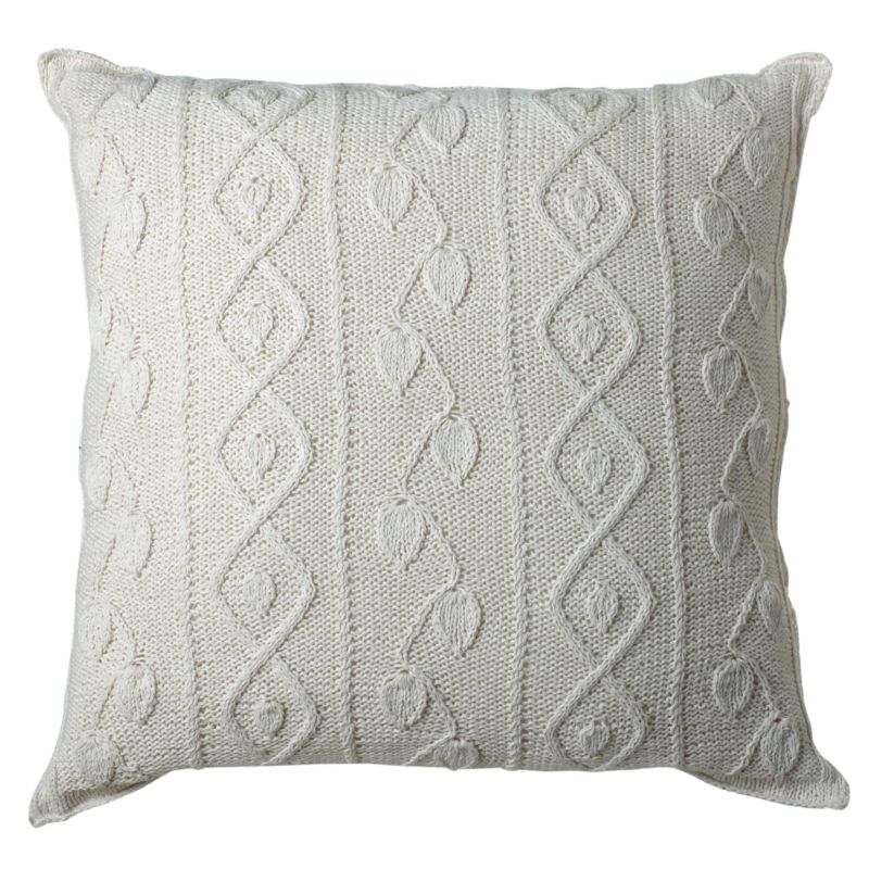 Colours by BandQ Knitted Cushion Cream 60x60cm