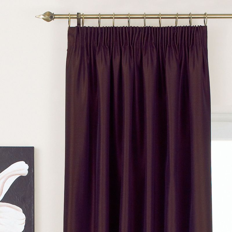 Colours by BandQ Shoana Faux Silk Pleated Chocolate (W)168 x (L)229cm