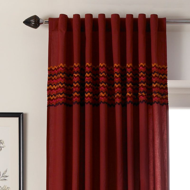 Colours by BandQ Ric Rac Design Cut To Size Curtains Multi (W)150 x (L)300cm