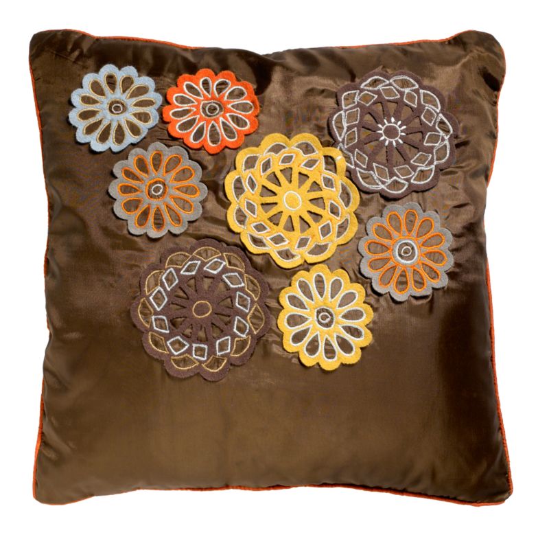 Colours by BandQ Applique Cushion Chocolate Mix 45x45cm