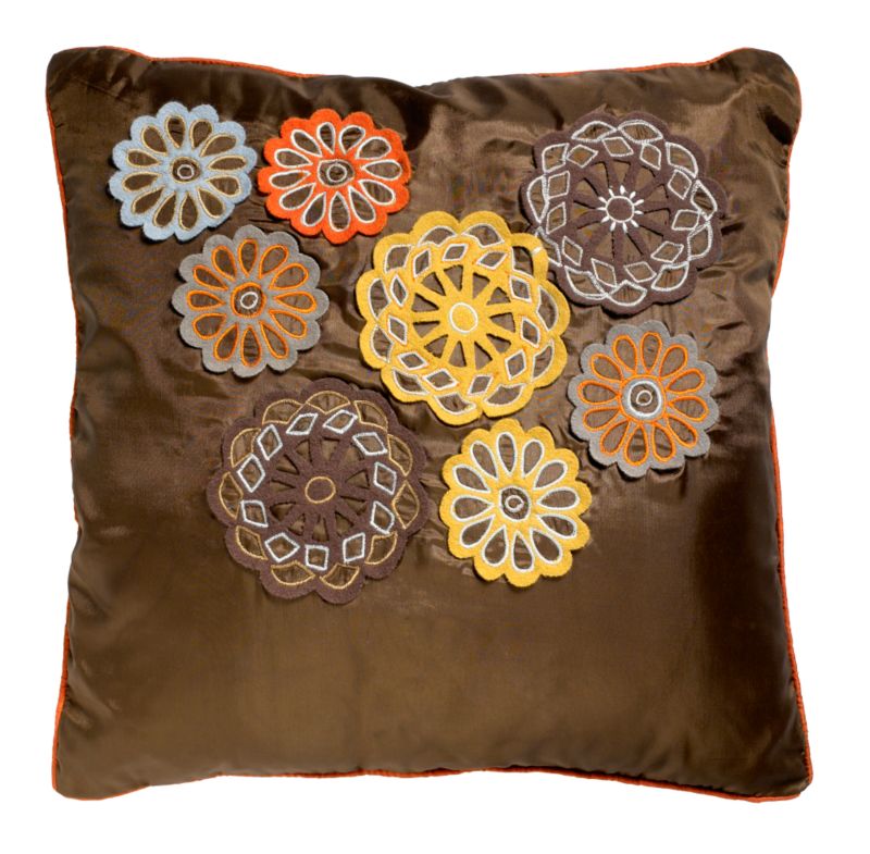 Applique Cushion Chocolate Mix 45x45cm