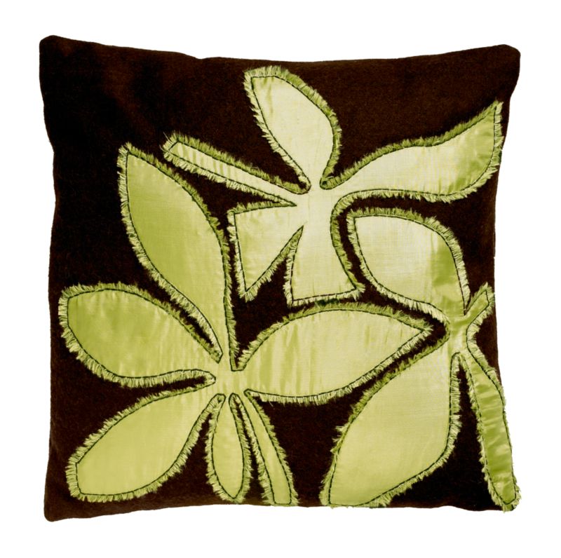 Frayed Leaf Cushion Chocolate Mix 43x43cm