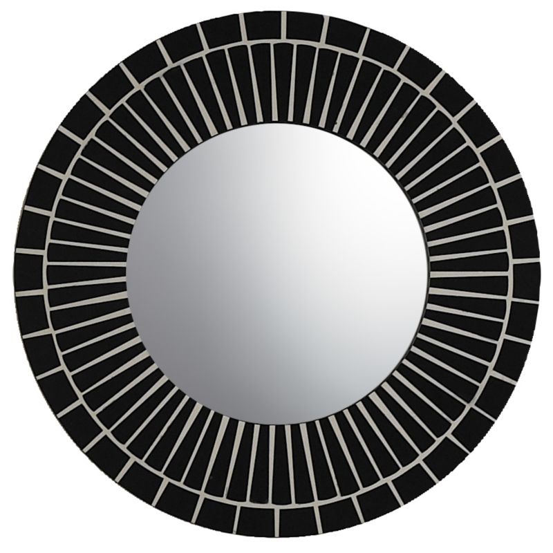 Colours by BandQ Mirror Circular Banquo Black and White