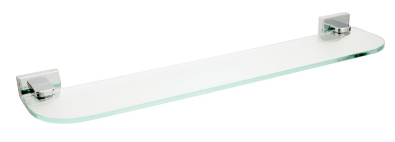 Axis Frosted Glass Shelf Chrome Effect