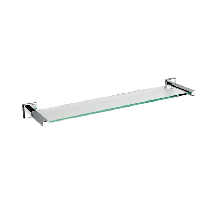 Linear Glass Shelf Chrome Effect