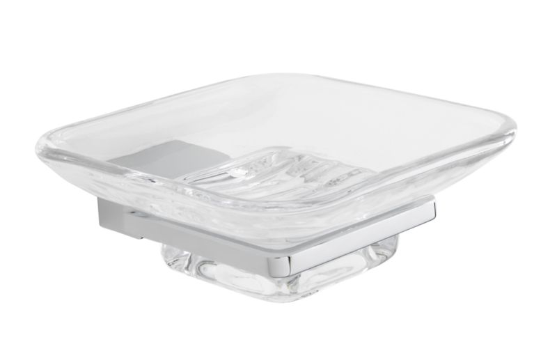 Illumini Glass Soap Dish Chrome Effect