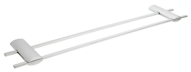 Fusion Double Towel Rail Chrome Effect