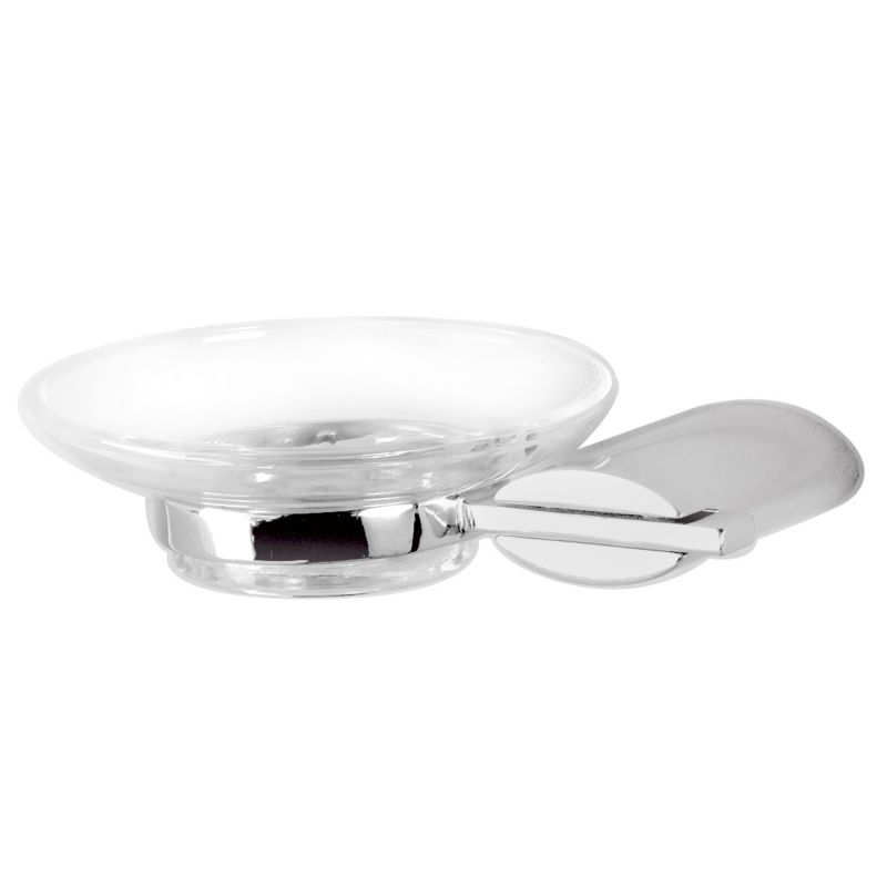 Fusion Glass Soap Dish Chrome Effect